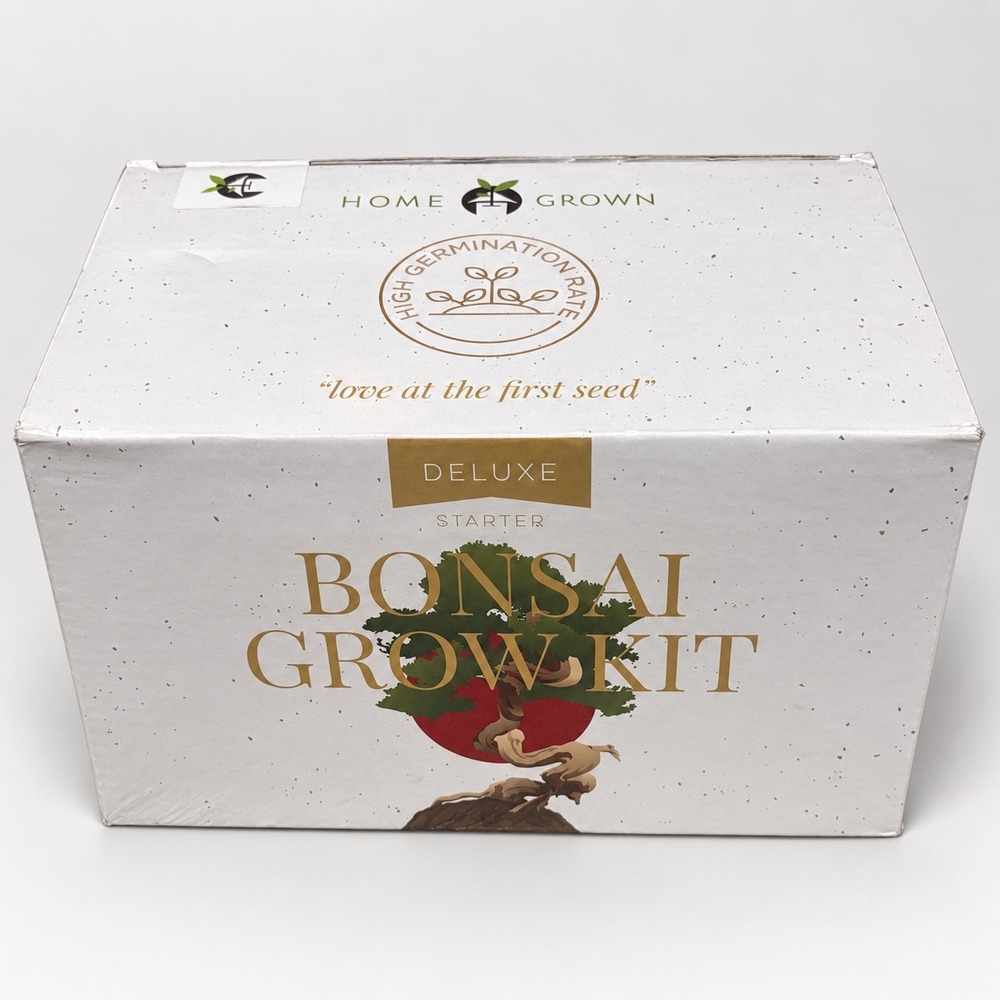 Home Grown Deluxe Starter Bonsai Grow Kit 4 Varieties Indoor Garden Gift Set